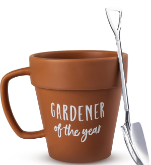 Gardener Mug Gift Set – Ceramic Mug with Shovel Spoon for Nature Lovers