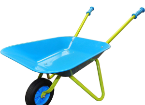 G & F Kids Metal Wheelbarrow – Sturdy, Child-Sized Garden Toy